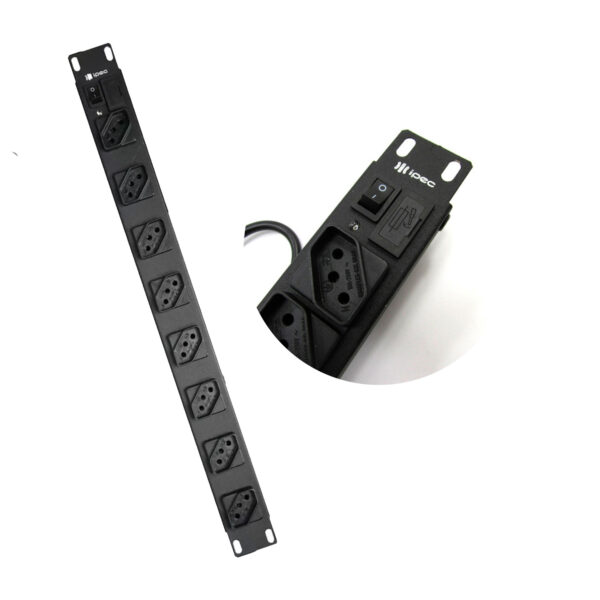 Régua Filtro De Linha Rack 19 Polegadas 08 Tomadas