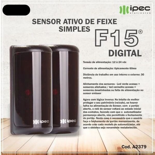 SENSOR ATIVO DE FEIXE SIMPLES F15 DIGITAL - Image 5