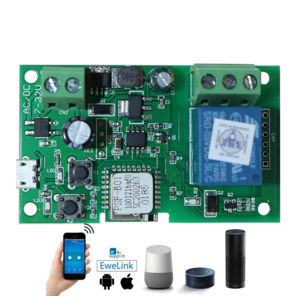 Sonoff Wi-Fi Módulo Relé DC 5V 12V 24V Função Pulso E Retenção