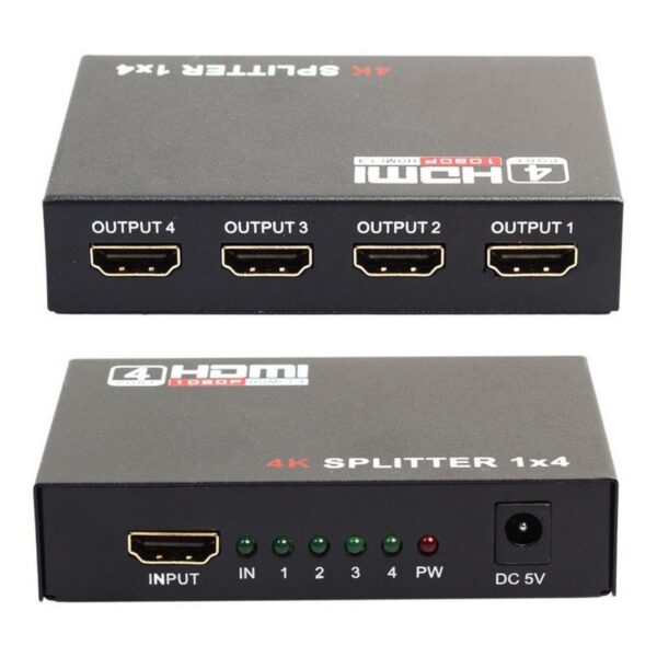 Splitter HDMI 1 Entrada x 4 Saídas 3D 4k Full HD 1080p - Image 4