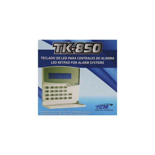 Teclado De Led Para Centrais De Alarme TEM TK-850