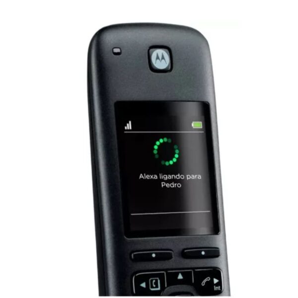 Telefone Digital Moto Axh01 Sem Fio Alexa Motorola Bivolt Cor Preto - Image 2