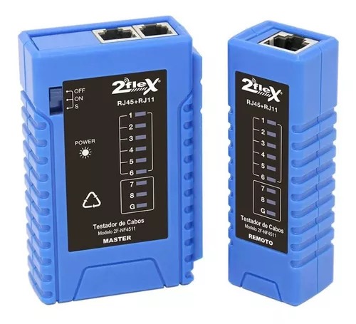 Testador De Cabos de Redes e Telefonia Utp/Rj45/Rj11 2Flex